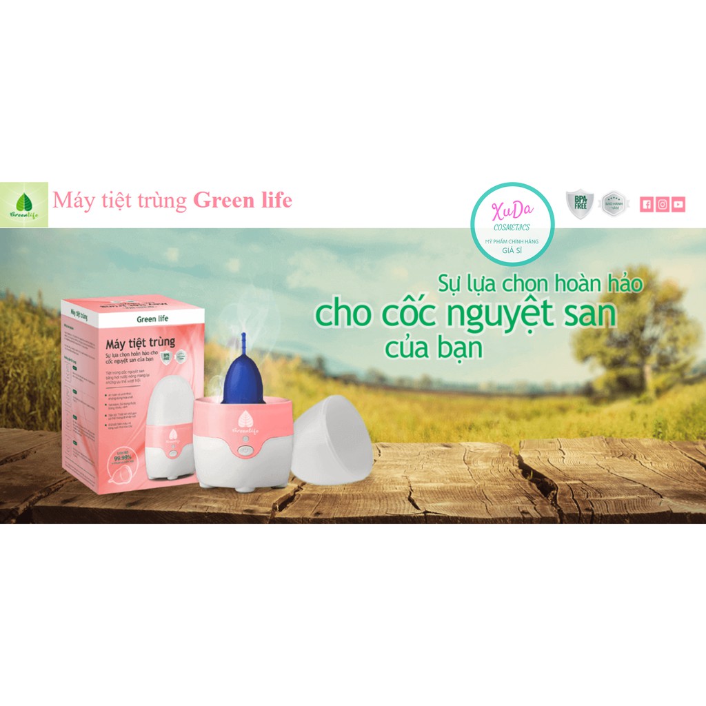 Máy tiệt trùng cốc nguyệt san máy tiệt trùng greenlife chính hãng