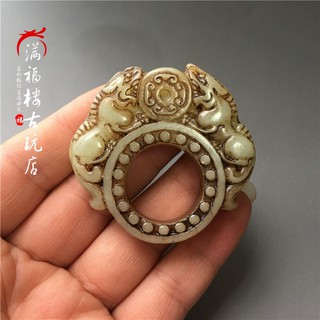 Mặt dây chuyền đá ngọc bích phong cách Trung Hoa