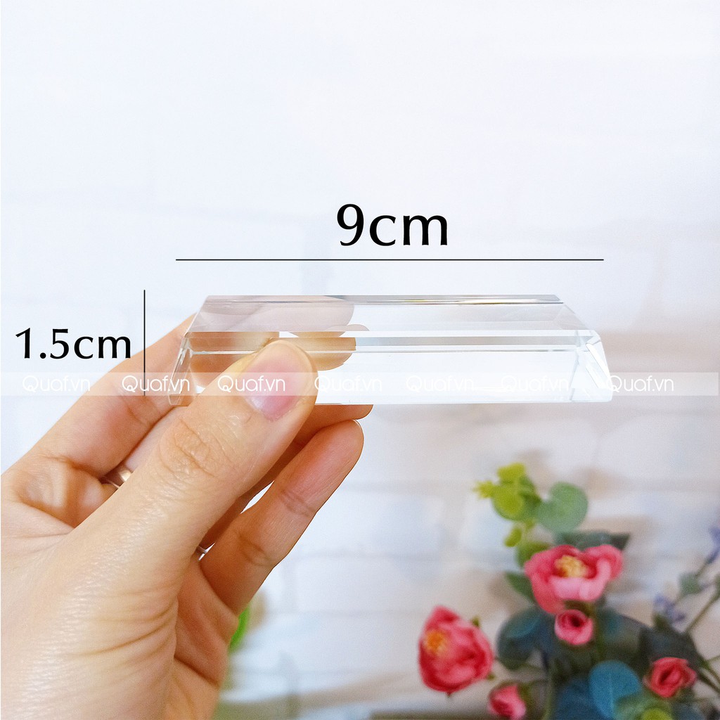 Phôi Pha Lê Bát Giác - Dùng In UV, Khắc Laser