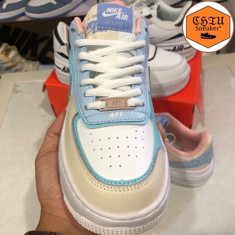 Giày Sneaker tăng chiều cao Air force 1 Shadow phiên bản cao cấp giày thể thao nam nữ AF1 trắng shadow