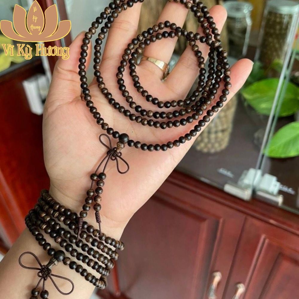 Vòng Tay Trầm Hương Sánh Chìm 216 hạt size 4mm Vĩ Kỳ Hương ,Cam Kết 100% hàng chất lượng trầm hương tự nhiên | BigBuy360 - bigbuy360.vn