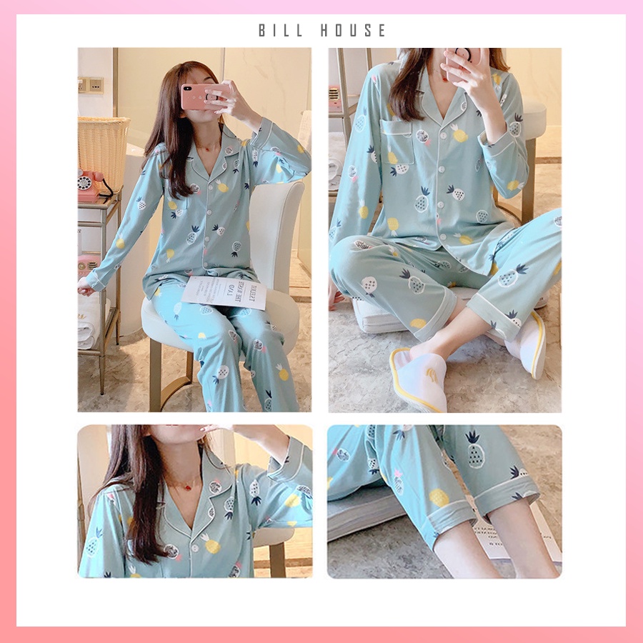 [Mã SKAMFSW175 giảm 10K đơn 50K] Đồ bộ nữ pijama mặc nhà, bộ ngủ dài tay dễ thương bigsize cao cấp chất dày ấm PJMDAI02