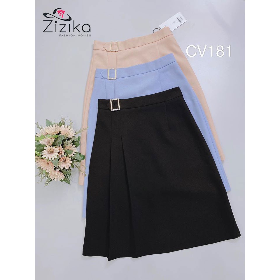 [SIÊU HOT] Chân Váy chữ A đai khuy, gấp ly, dáng dài siêu xinh thời trang Zizika - CV09 | BigBuy360 - bigbuy360.vn
