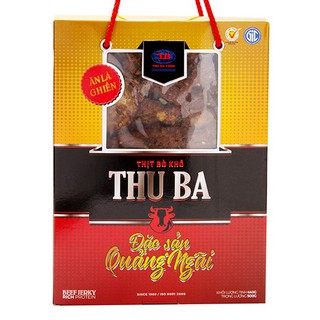 Khô bò cao cấp 500g miếng, đặc sản OCOP 4 sao chính hãng Thu Ba Quảng Ngãi, Beef Jerky snack slides, high quality
