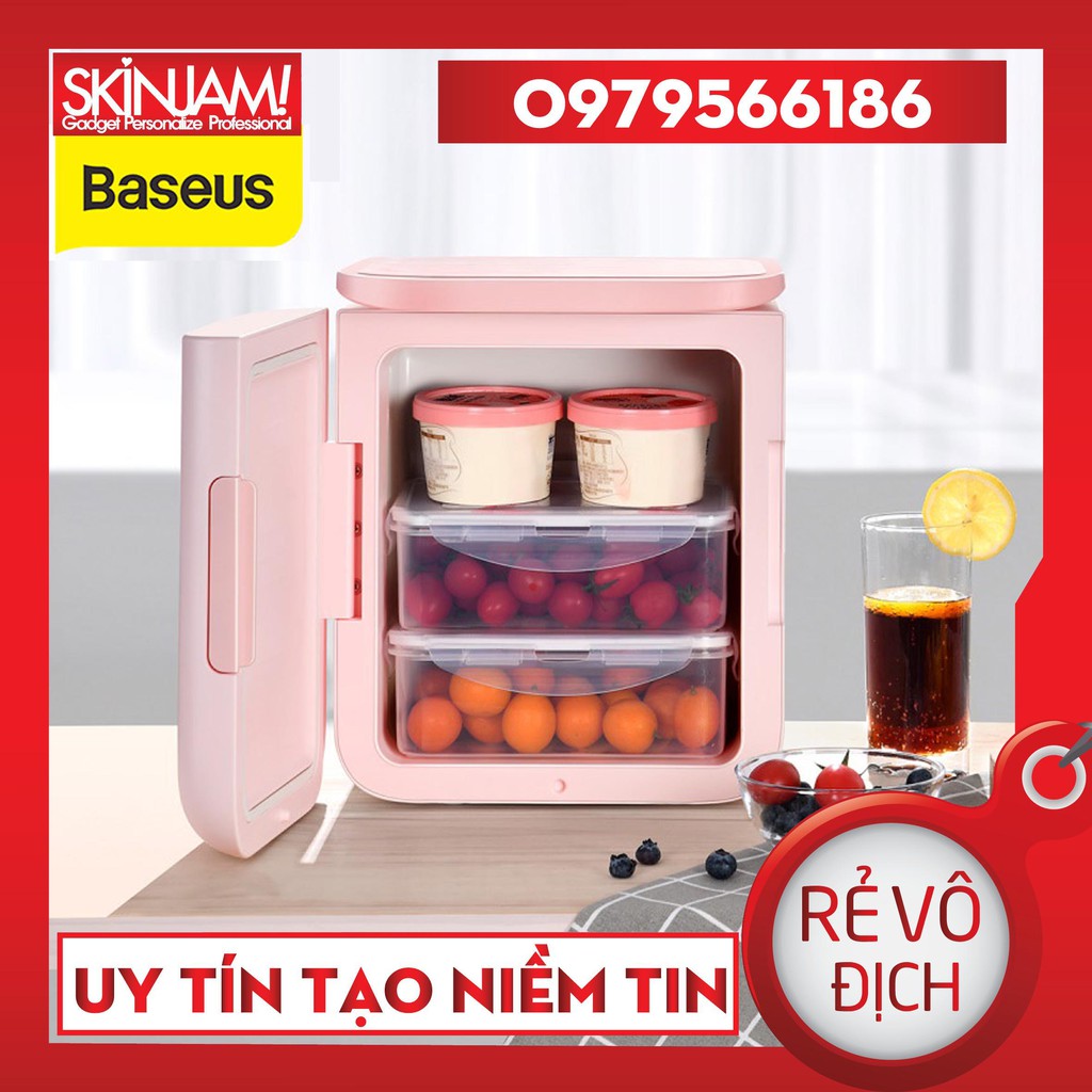 Tủ Lạnh Mini Baseus 6L Tủ Lạnh Đa Chức Năng Sưởi Ấm Và Làm Lạnh Với Dây Nguồn AC / DC Chính Hãng