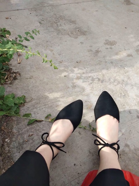 (Sẵn đen 36) Giày búp bê nữ quai cổ | BigBuy360 - bigbuy360.vn