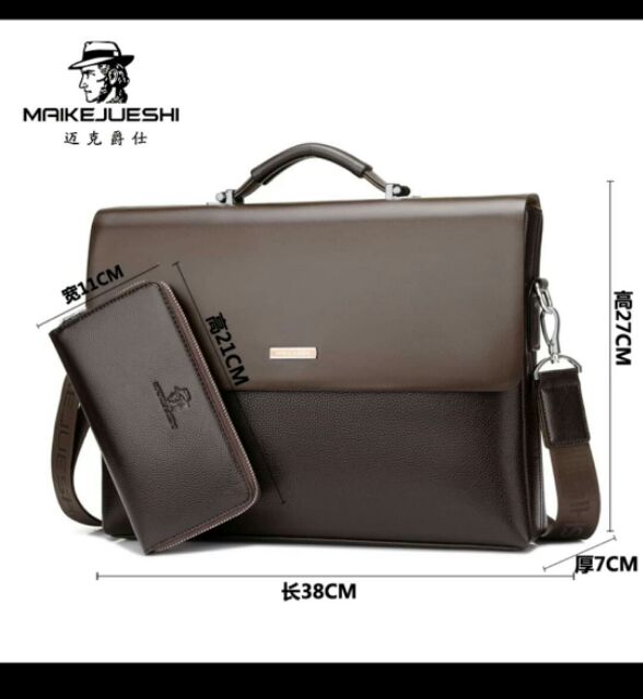 Cặp da bò tặng kèm ví da bò kèm ảnh thật 1000g | BigBuy360 - bigbuy360.vn