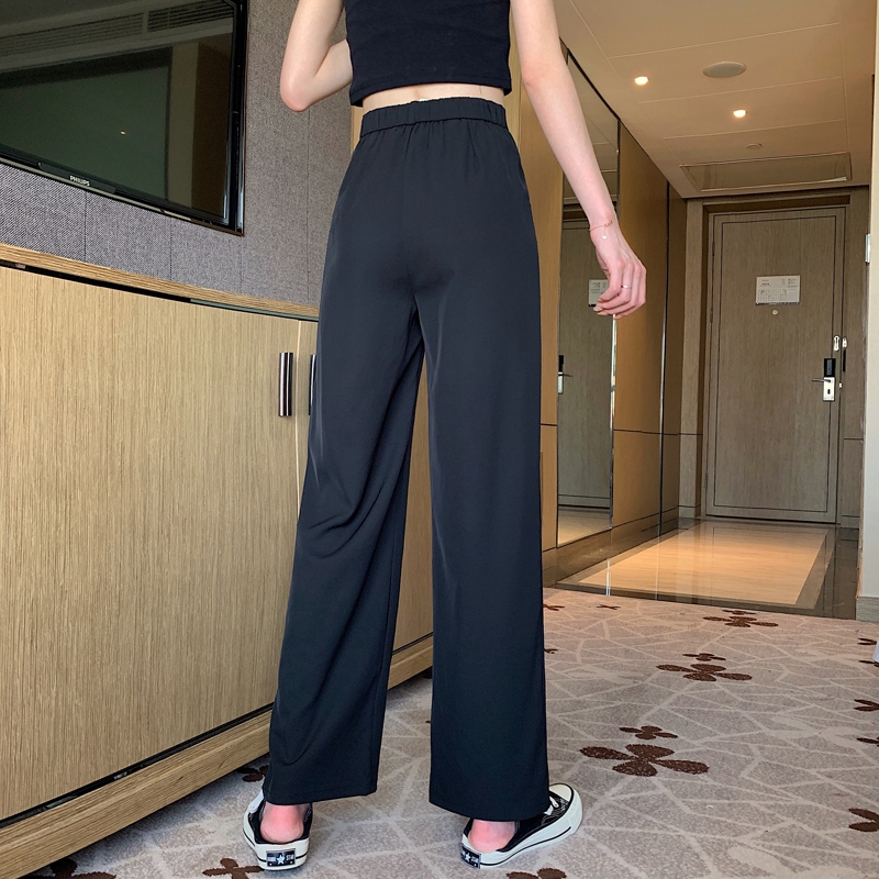 SUXI Quần Thể Thao Nữ Dài Lưng Cao Ống Rộng Thời Trang Hàn