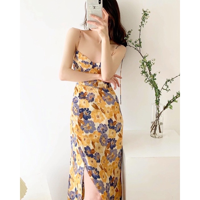 Order 15 ngày- Đầm hoa vạt xéo #491