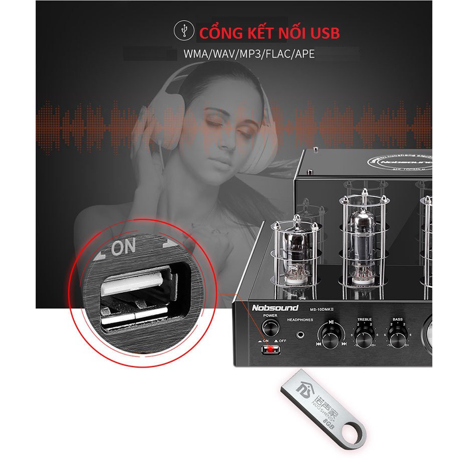 Amplifier Đèn Mini Bluetooth Nobsound MS-10DMKII Cao Cấp