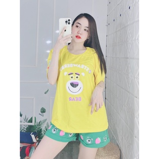 Set bộ thun đùi mặc nhà nữ dễ thương