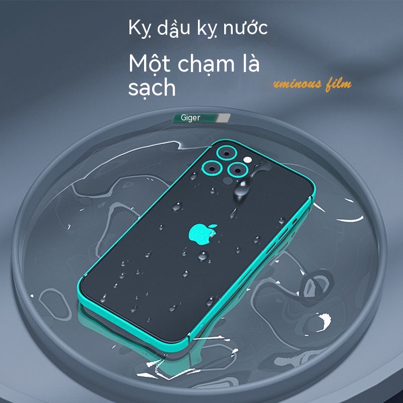 Miếng Dán Cường Lực Màu Dạ Quang Cho Điện Thoại Iphone 12/Promax/12/13Pro