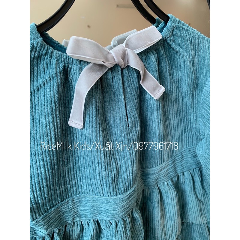 Váy Đầm Nhung Baby Doll xuất xịn cho bé gái