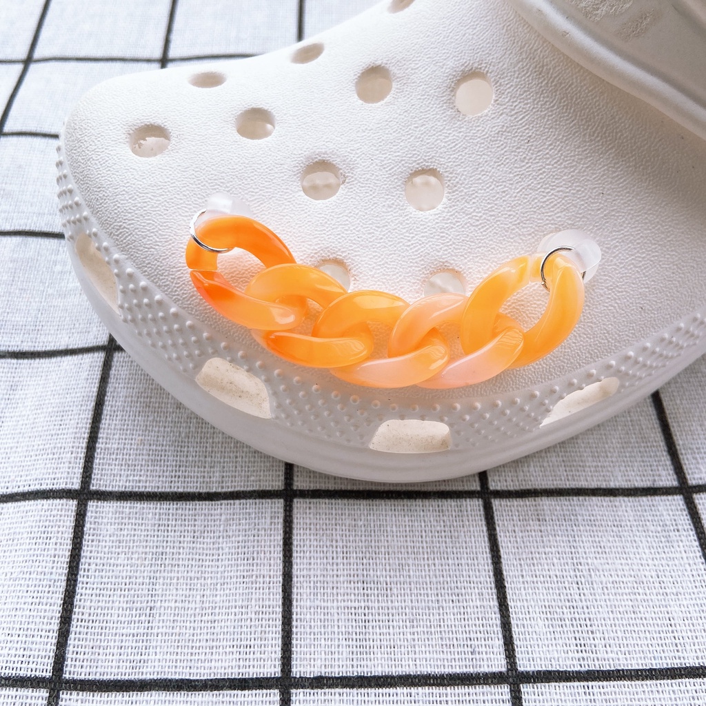 sticker dép crocs1 Dây Chuỗi Hạt Xỏ Giày Trang Trí DIY Nhiều Màu