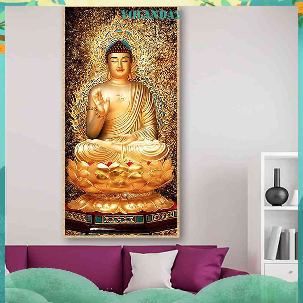 Tranh Đính Đá Kim Cương Toàn Bộ 5D DIY Hình Vẽ Phật