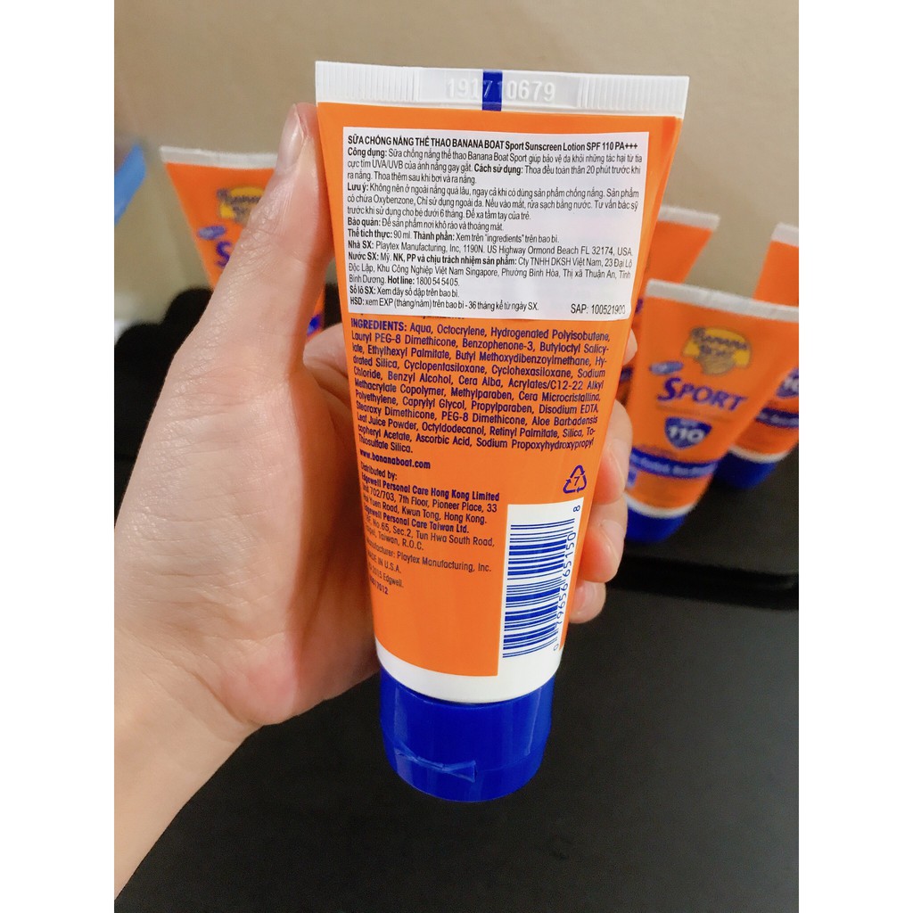 Kem Chống Nắng Thể Thao Banana Boat Sport Thể Thao SPF110 (90Ml)