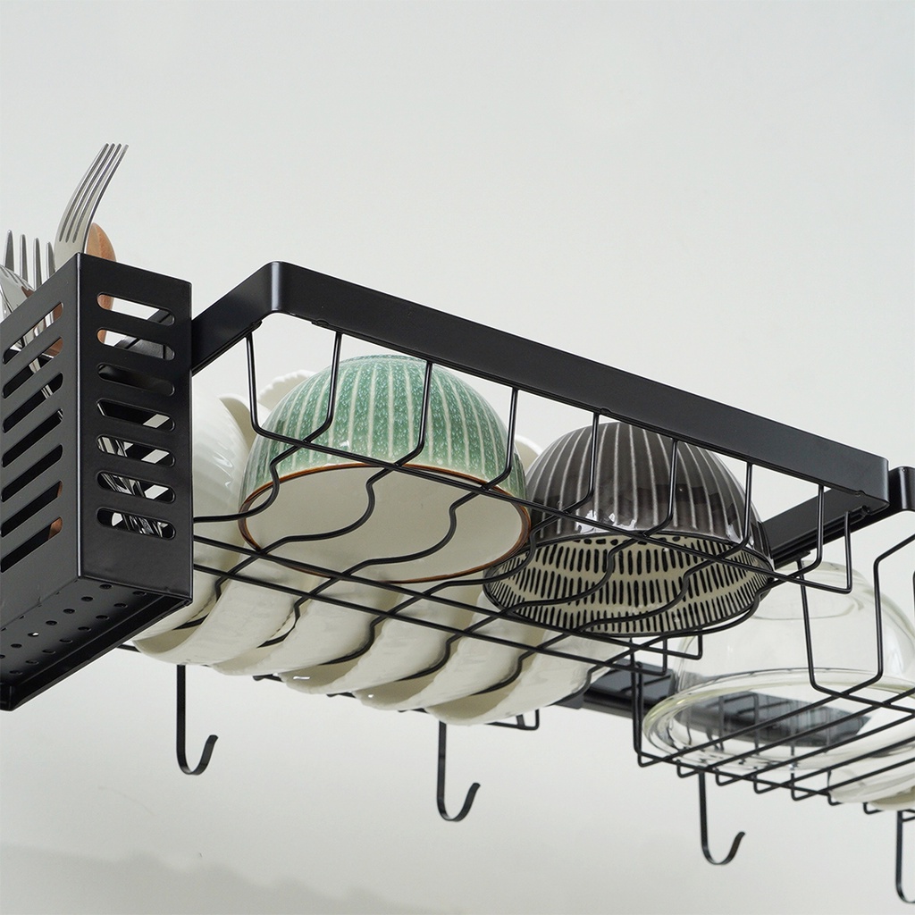 Kệ để trên bồn rửa Lock&amp;Lock Dish Rack - màu đen LDR (2 kích thước)