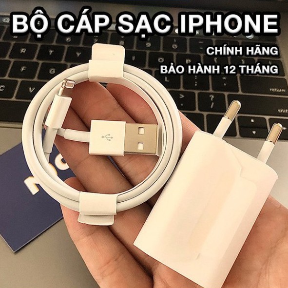 BỘ DÂY SẠC IPHONE CỦ SẠC IPHONE CHÂN TRÒN PHIÊN BẢN THỊ TRƯỜNG VIETNAM CHÍNH HÃNG BẢO HÀNH 12 THÁNG 1 ĐỔI 1