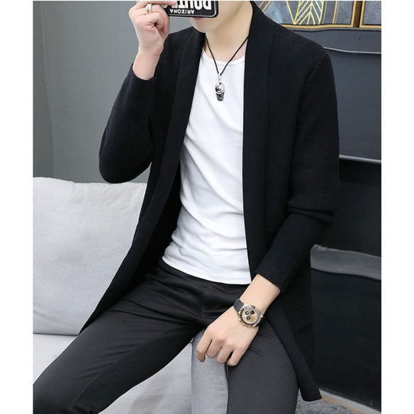 Áo cardigan nam dáng choàng len hàn quốc