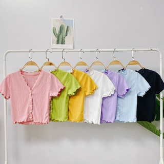Áo croptop viền bánh bèo,cột dây, cột eo, áo kiểu sexy nhiều mẫu HOT