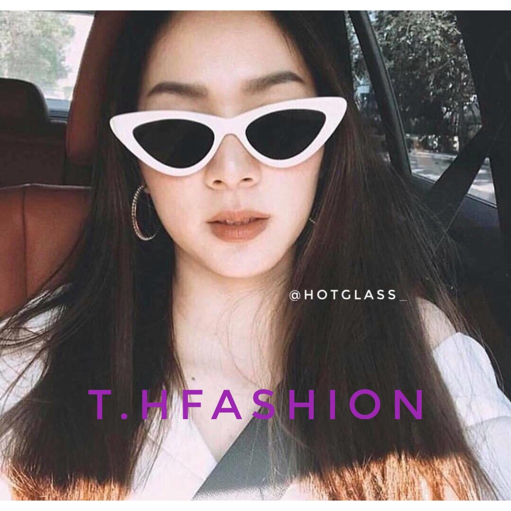 Kính râm nữ thời trang mắt xếch sang chảnh trẻ trung chống tia Uv cực tốt- MÈO TRẮNG