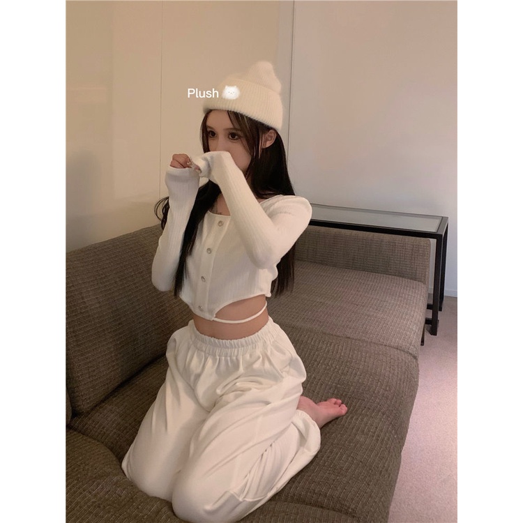 Áo thun COZOKC ngắn tay dài cổ vuông thiết kế độc đáo quyến rũ