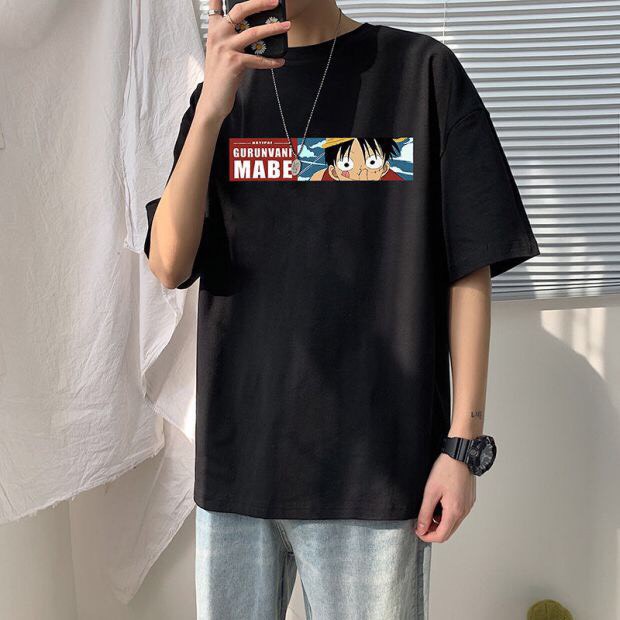 Áo Thun Tay Lỡ MABE Unisex dáng rộng 2 màu đen trắng có size