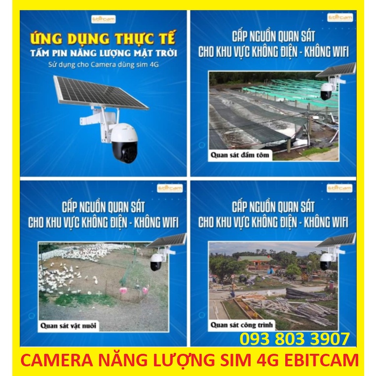 CAMERA NĂNG LƯỢNG MẶT TRỜI SIM 4G EBITCAM MỚI 2023 - XÀI NGOÀI TRỜI .camera dùng SIM 4G để phát internet và truyề