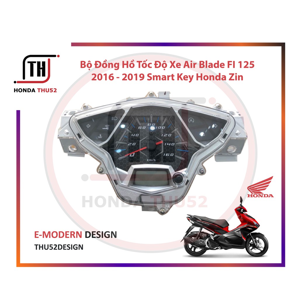 Bộ Đồng Hồ Tốc Độ công tơ mét Xe Air Blade FI 125 2016-2019 Smart Key Honda Zin