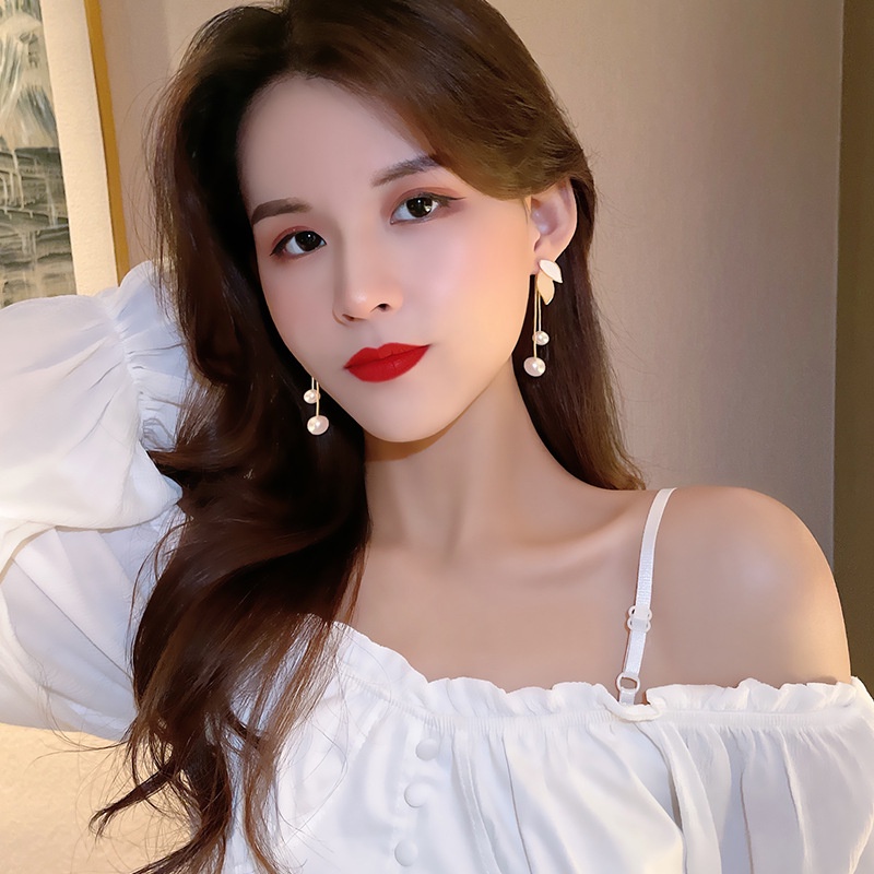 (MớI) Bông Tai HợP Kim Mạ BạC 925 HìNh Lá Xinh XắN