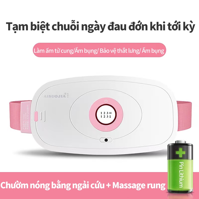 Đai chườm nóng sưởi ấm có chức năng massage - Giảm đau bụng kinh nguyệt