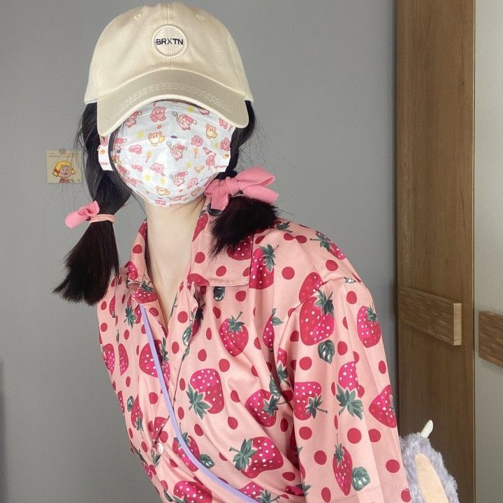 Áo sơ mi nữ tay ngắn họa tiết ngọt ngào dễ phối đồ phong cách Nhật Bản