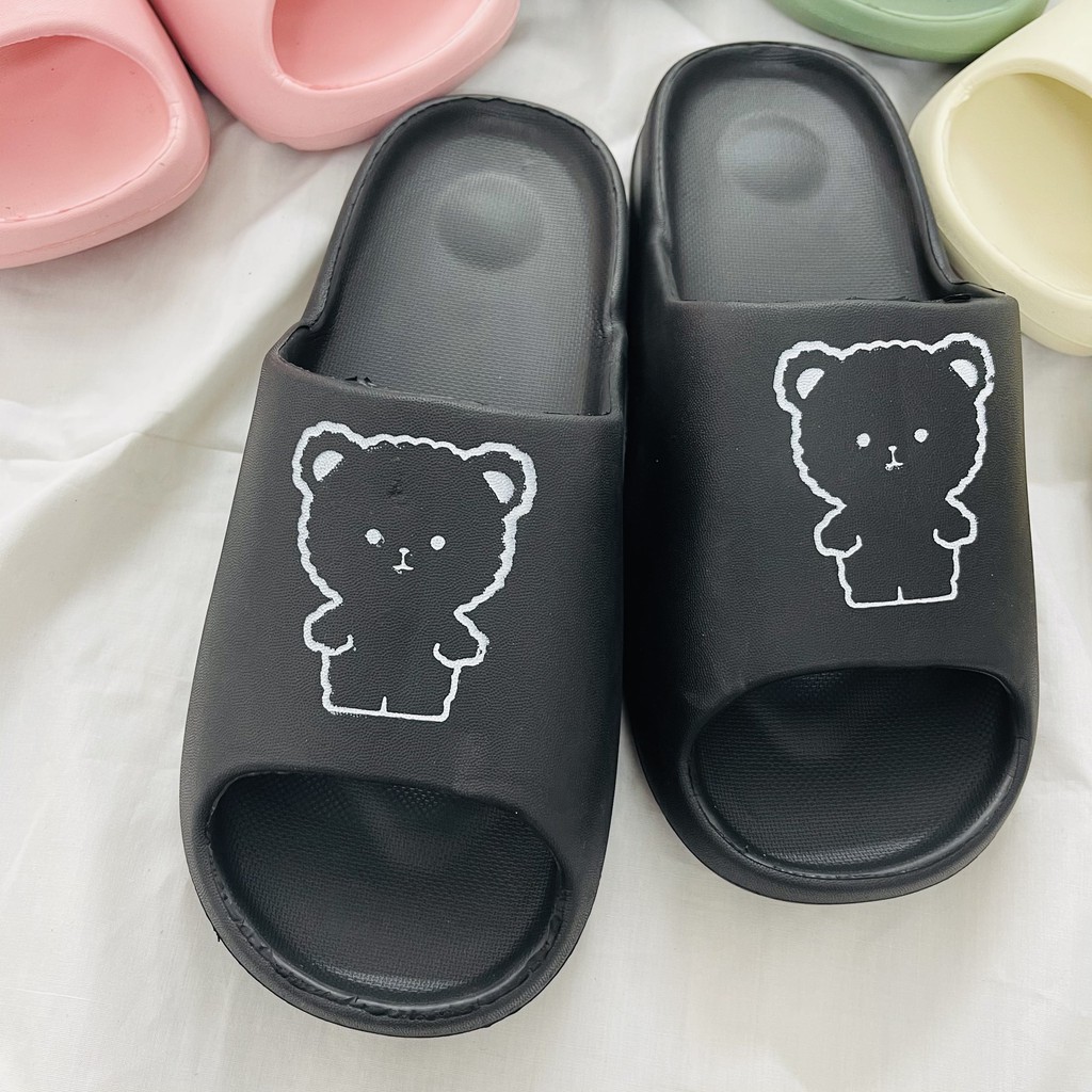 Dép bánh mì Ulzzang unisex hình gấu kute 2021 D144