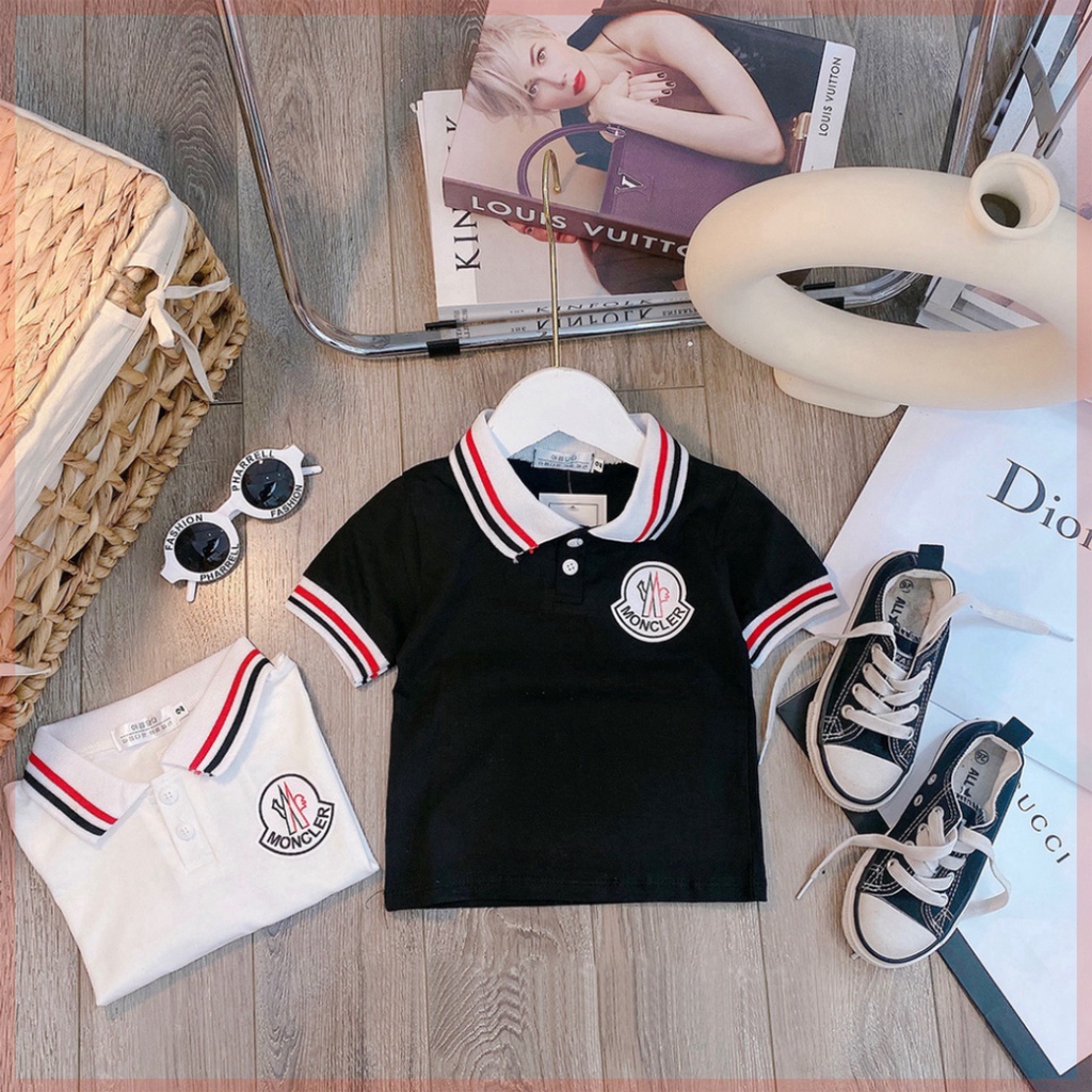 Áo polo cotton cộc tay trẻ em trơn đáng yêu cho bé trai từ 8-19kg LILIKIDS PL01