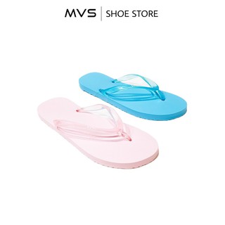 [Giao Nhanh 2H] Dép Kẹp Xỏ Ngón Đi Biển Quai Trong (Xanh Pastel - Hồng Pastel) - Giày Dép MVS