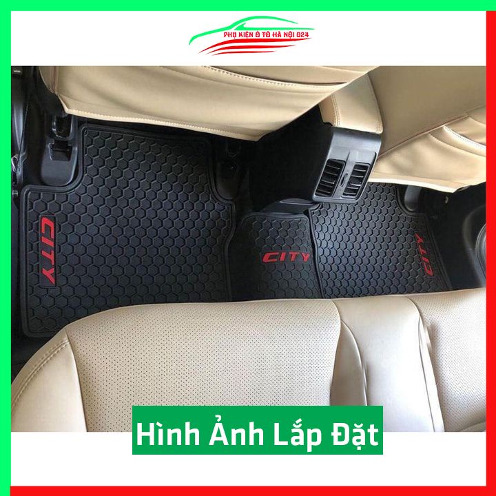 Thảm lót sàn cao su cho xe City 2015-2023 hàng chuẩn theo xe chịu lực tốt