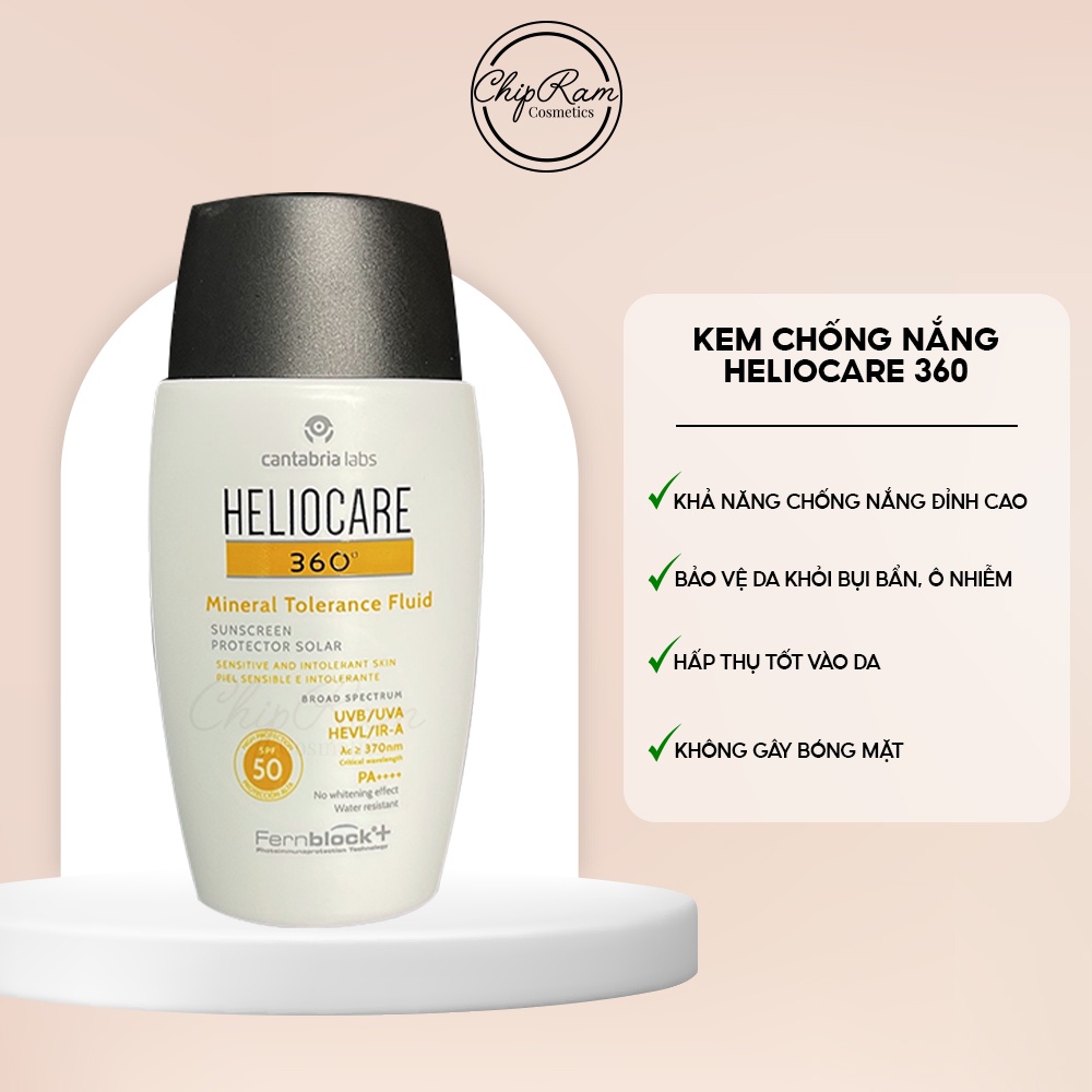 Kem chống nắng Heliocare 360 Mineral Tolerance Fluid 50ml