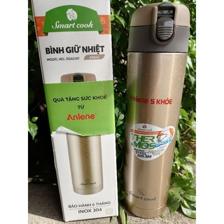 Bình giữ nhiệt smart cook inox 304 450ml eda0307 quà tặng từ anlene