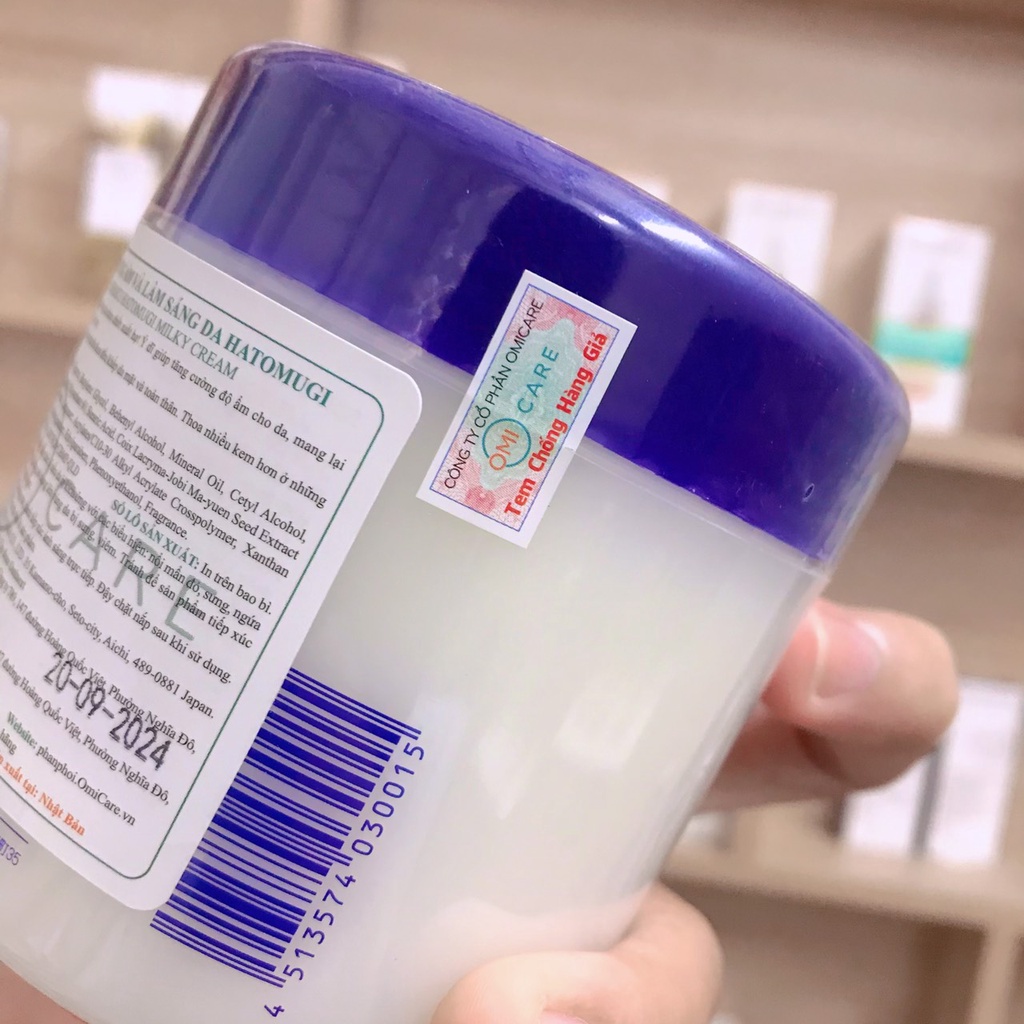[ Có Tem Phụ ] Kem Dưỡng Ẩm, Làm Sáng, Trẻ Hóa Da Mặt Reihaku Hatomugi Moisturizing &amp; Conditioning Milky Cream 300g