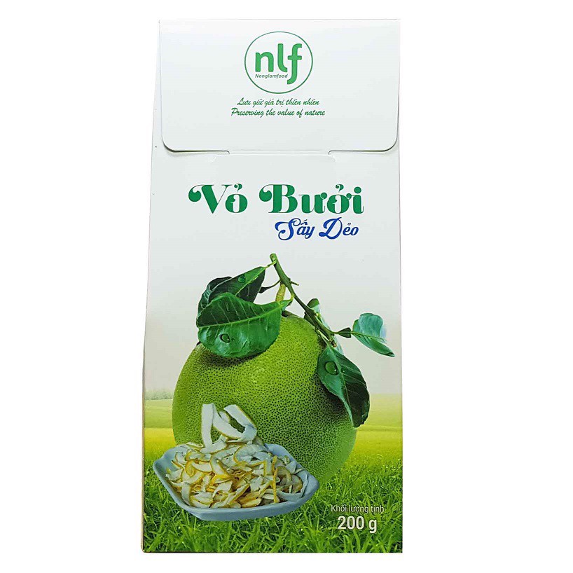 Vỏ bưởi sấy dẻo gói 145g - Nông Lâm Food