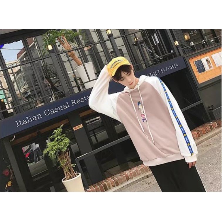 Áo hoodie unisex dáng rộng phong cách hàn quốc Hot thu đông 2018