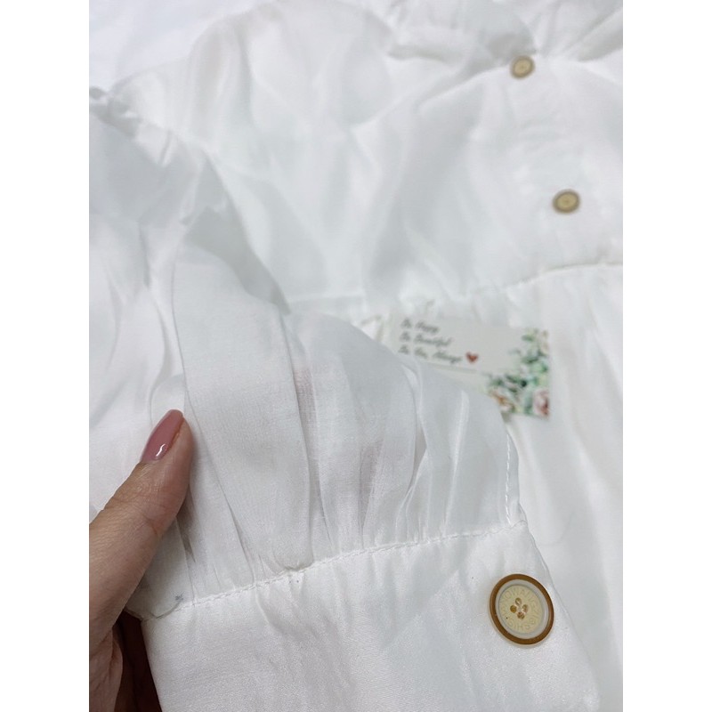 [ẢNH THẬT+VIDEO] Áo Babydoll Voan Bồng Ullzzang Tay Dài