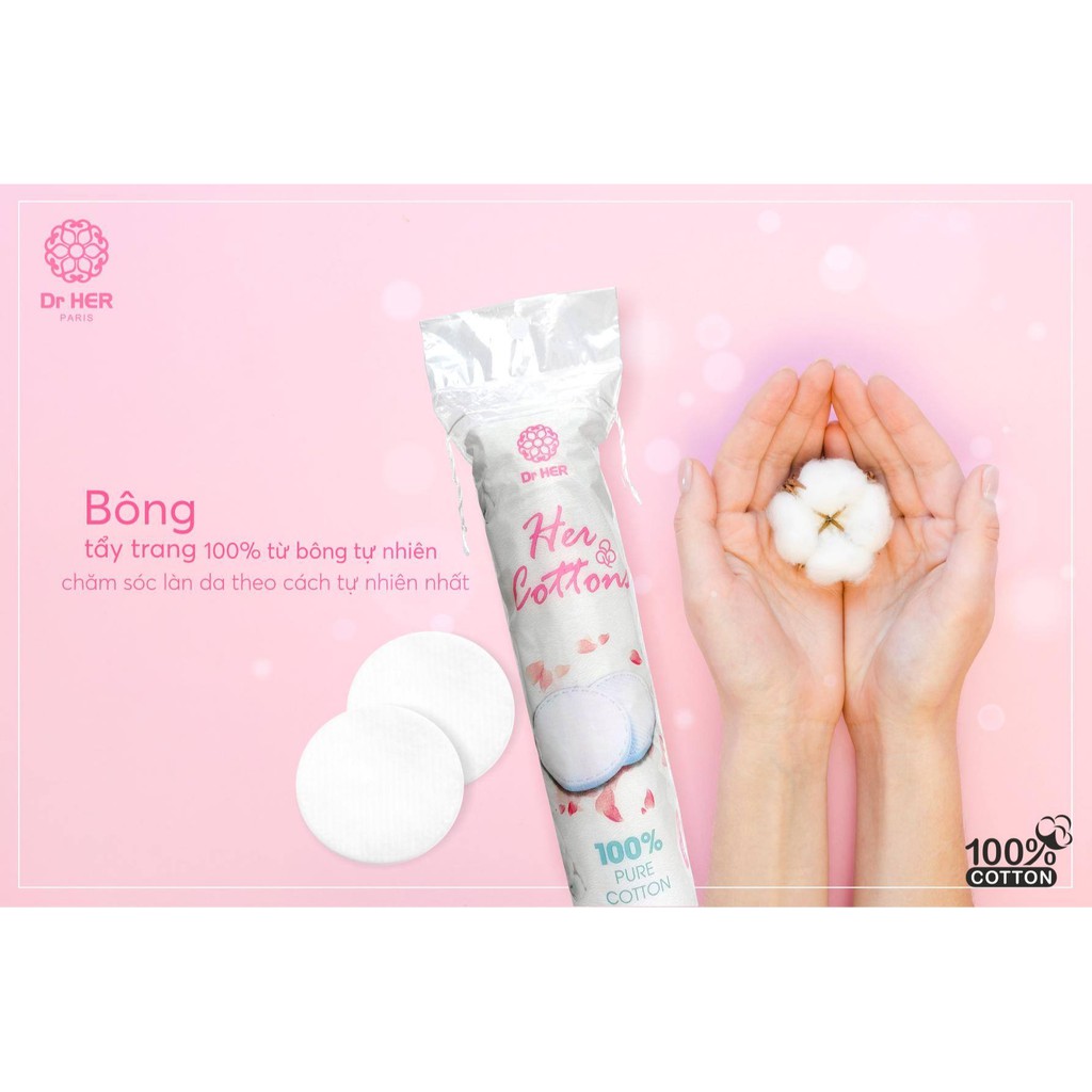 [COMBO] Xịt khoáng DR.HER + Bông tẩy trang HER COTTON