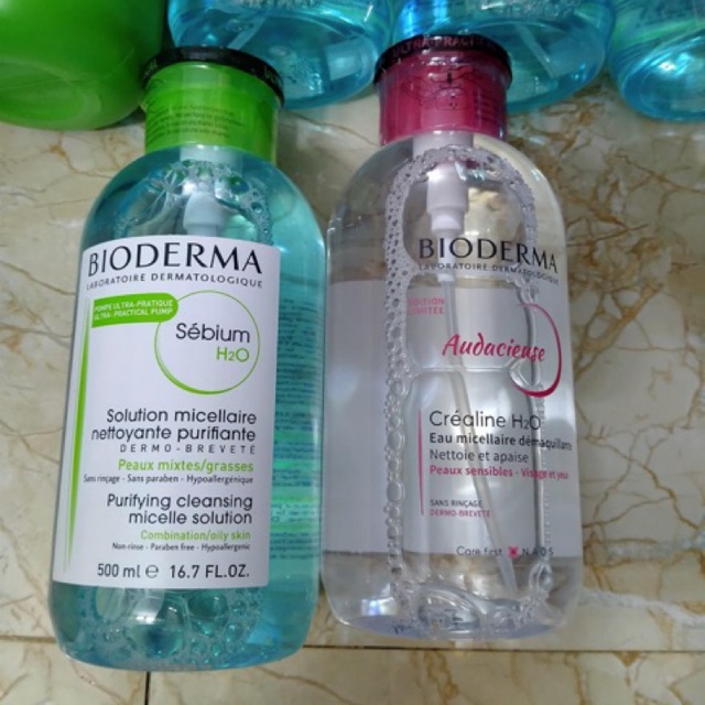 [Chuẩn Auth] Tẩy trang Bioderma bản nắp nhún xanh hồng 500ml