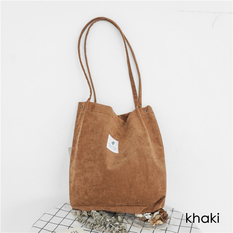 Túi Xách Nữ Túi Đeo Vai 4 Nút Bằng Vải Canvas Cho Nữ