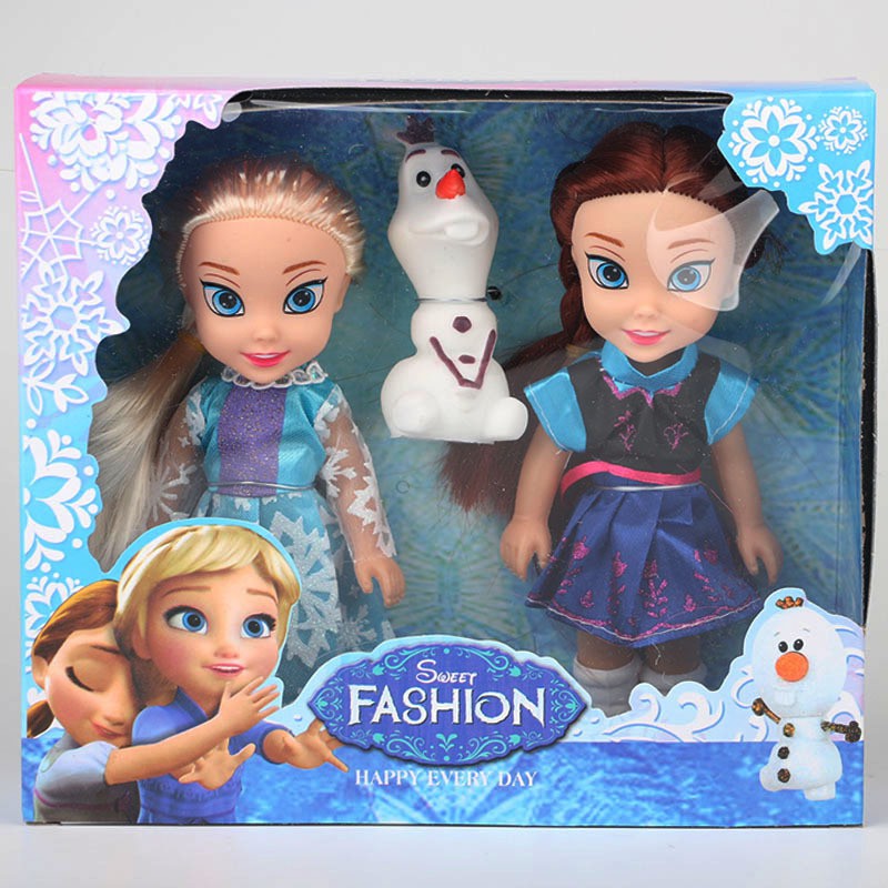 2 Búp bê đồ chơi nhân vật Anna và Elsa trong phim hoạt hình Frozen