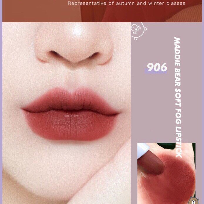 Son Thỏi Lì HOLD LIVE Maddie Bear Soft Fog Lipstick Holdlive HL459