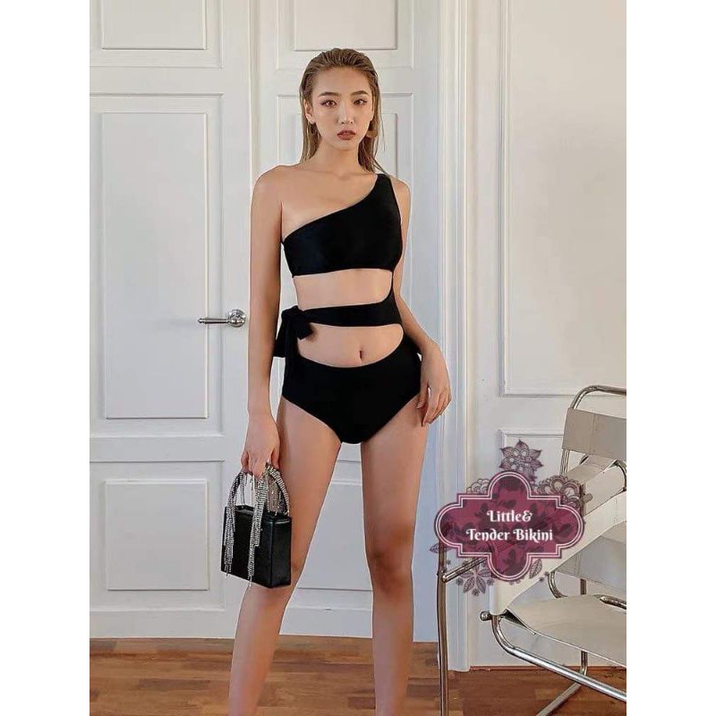 Bikini đen cột eo sexy