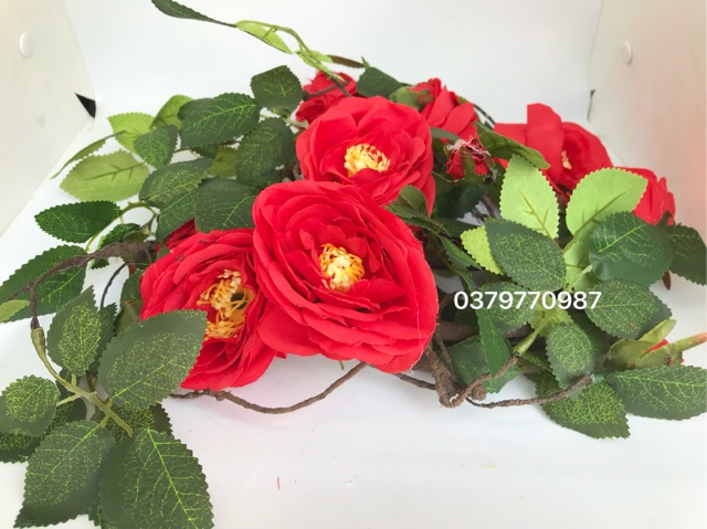Dây leo Hoa hồng (Hàng cao cấp) - Hoa lụa