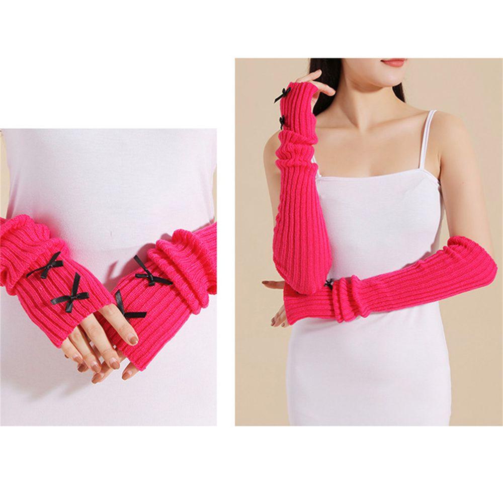 Găng Tay Len Dài Mềm Mại Bảo Vệ Khuỷu Tay Cho Nữ